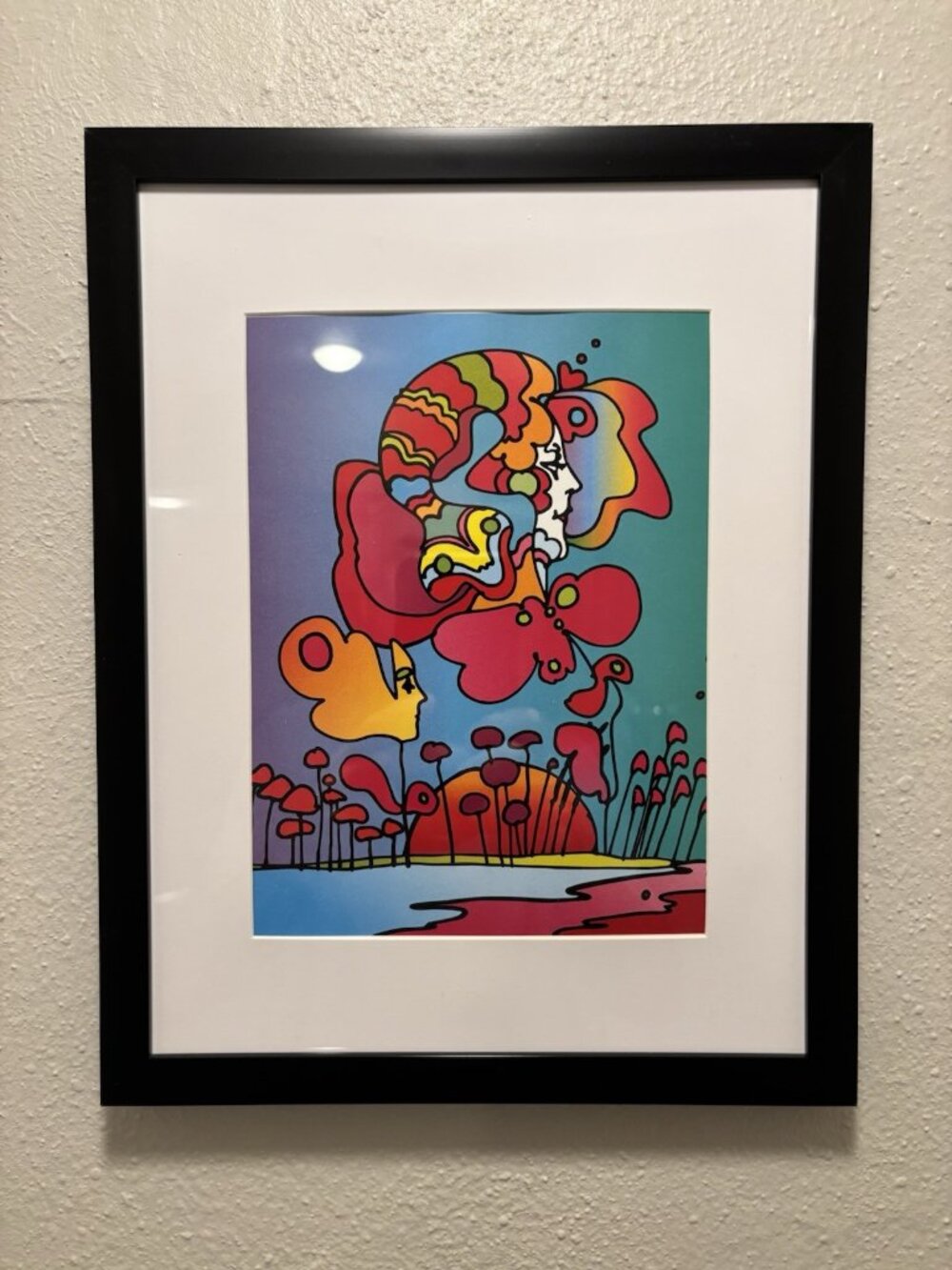 Peter Max Framed 8.5x11 Inch Art Print - Flower Faces I